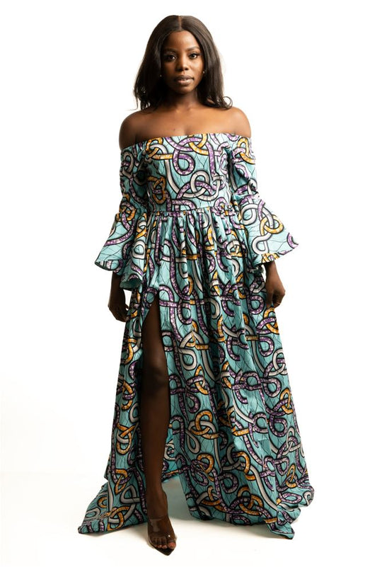 Sea Channel Maxi Dress