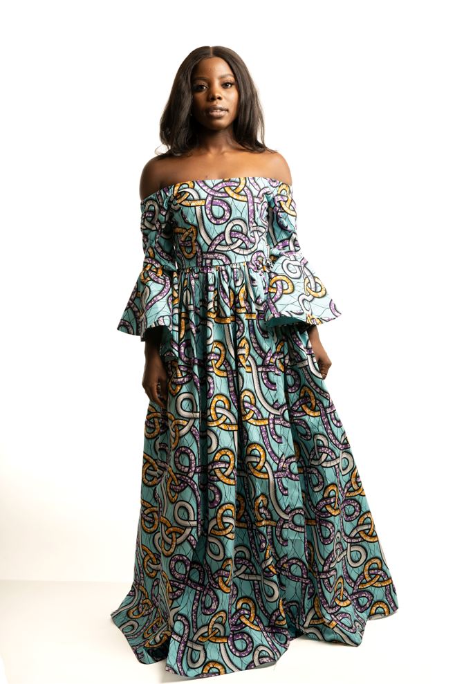 Sea Channel Maxi Dress
